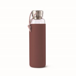 Butelka szklana na wodę 600ml, burgundowa BLACK+BLUM
