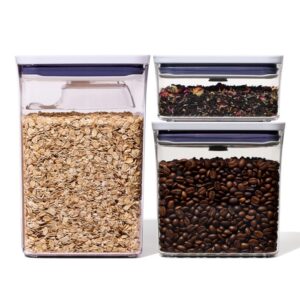 Zestaw 3 pojemników i miarka prostokąt Good Grips OXO