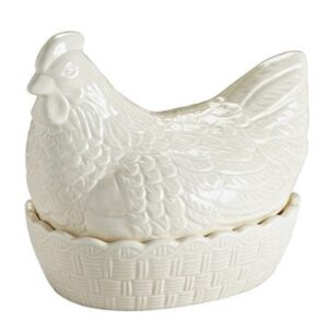 Pojemnik- kura do przechowywania jaj, biała Mason Cash