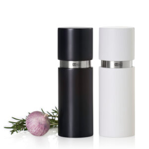 Zestaw młynków do pieprzu lub soli Textura S biało-czarny AdHoc