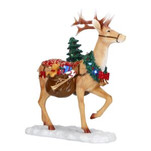 Jeleń z prezentami i choinką LED 38,3cm MerryMom MERRY MOMENTS