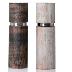 Zestaw młynków do pieprzu/soli TEXTURA ANTIQUE, brąz/czarny AdHoc