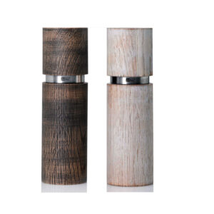 Zestaw młynków Textura Antique, brąz/biały AdHoc