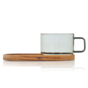 Zestaw filiżanka IMPACT 300ml z podstawką akacja AdHoc