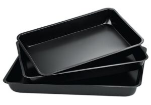 Forma, blacha do pieczenia , zestaw 3 elementy, czarny marmurek Kinghoff