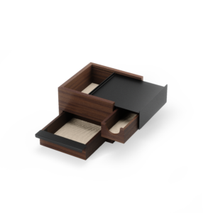 Szkatułka drewniana na biżuterię czarna 15x17x11 cm Stowit Mini Storage Box UMBRA