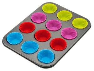 Forma do babeczek z wkładami silikonowymi 12szt. Kinghoff