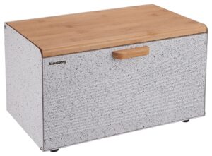 Chlebak stal, biały marmurek Klausberg