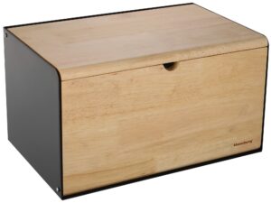 Chlebak stal-bambus, czarny Klausberg