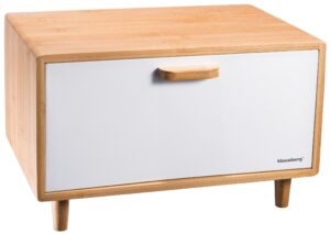 Chlebak bambus-stal, biały Klausberg