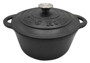 Garnek z pokrywą, żeliwo Ø24cm 4l czarny Kinghoff
