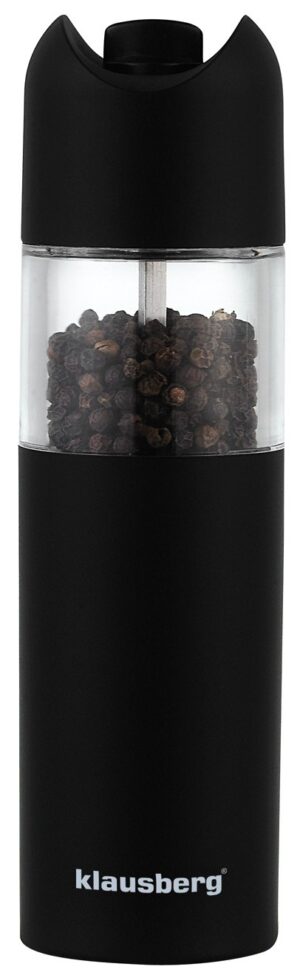 Młynek grawitacyjny do przypraw, czarny Klausberg