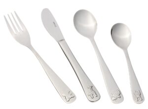 Sztućce dziecięce zestaw  4 elementy, stal Kinghoff