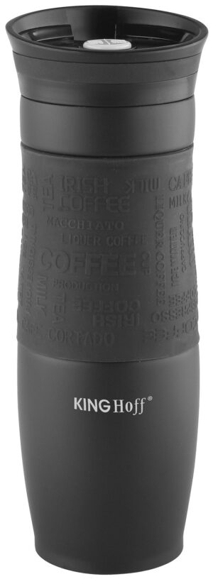 Kubek termiczny czarny 500ml Kinghoff
