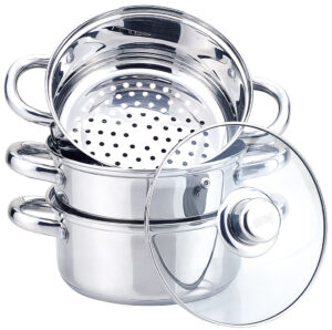 Garnek do gotowania na parze, stal zestaw 5 elementów Ø20cm 3,1l Kinghoff