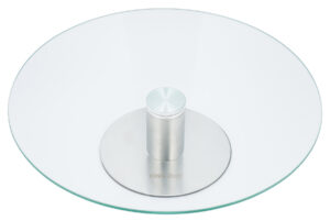 Patera 1 poziomowa, szkło - stal Ø30cm Kinghoff