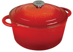 Garnek z pokrywą żeliwo Ø24cm 4l czerwony KingHoff