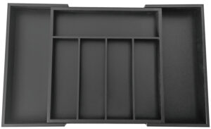 Organizer bambusowy do szuflady, czarny, 52x31,5x5 KINGHoff