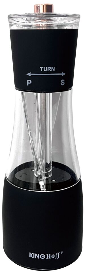 Młynek na pieprz i sól, czarny KINGHoff