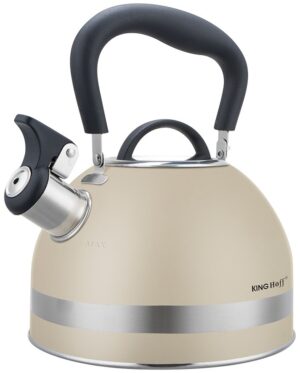 Czajnik z gwizdkiem, 1.8L, stali nierdzewnej, beżowy, KINGHoff