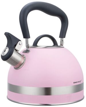 Czajnik z gwizdkiem, 1.8L, stali nierdzewnej, różowy, KINGHoff