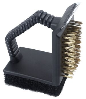 Szczotka do czyszczenia grilla, 3w1: skrobak + gąbka + szczotka, KINGHoff