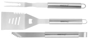 Zestaw narzędzi do grillowania, 3 elementy, stal nierdzewna, KINGHoff