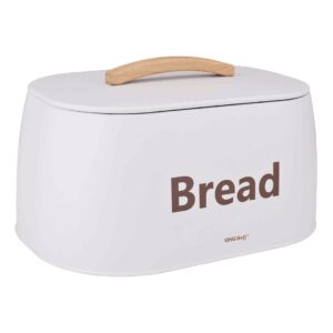 Chlebak, metalowy, 34x24x18,5cm, biały, KINGHoff