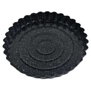 Forma do tarty Ø28 cm, stal węglowa, powłoka marmurkowa nieprzywierająca, falowany brzeg, KINGHoff