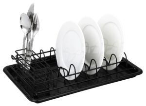 Suszarka do naczyń, stal-plastik, czarny Kinghoff