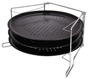 Forma do pizzy z powłoka marmurkową,  podstawka stal, zestaw 4 elementy Kinghoff