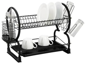 Suszarka do naczyń, stal-plastik,  czarny Kinghoff