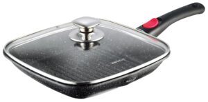 Patelnia z powłoką marmurkową, czarny 28x28x4,5cm Kinghoff