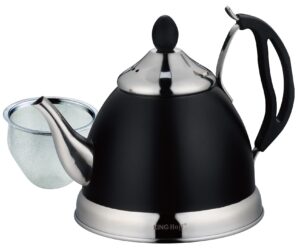 Imbryk z sitkiem, stal 1l, czarny Kinghoff