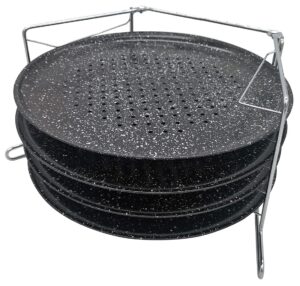 Forma do pizzy z powłoka marmurkową, podstawka stal, zestaw 5 elementów Kinghoff