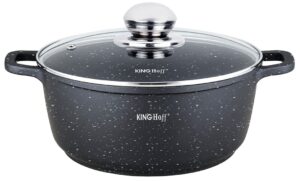 Garnek z powłoka marmurkową, Ø20cm  2,3l czarny Kinghoff