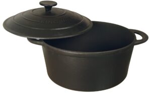 Garnek  z pokrywą, żeliwo Ø24cm 4l czarny Kinghoff