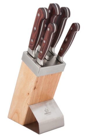 Zestaw noży w bloku 6 elementów Kinghoff