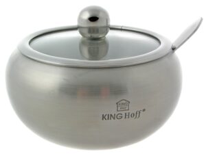 Cukiernica z łyżeczką, stal 460ml Kinghoff