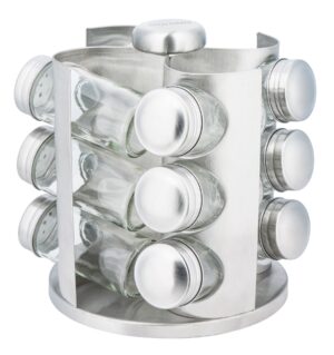 Pojemnik, słoik na przyprawy, stal -szkło, zestaw 13 elementów Kinghoff