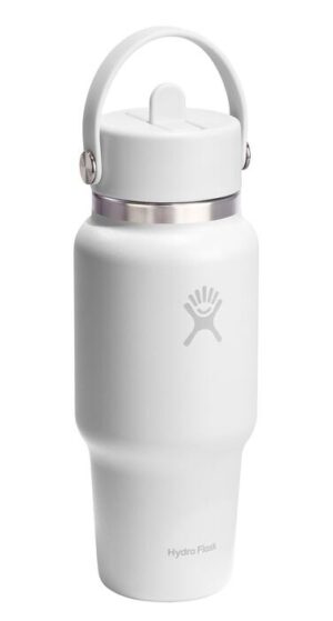 Butelka 24 oz Wide Flex ze słomką, biała HYDRO FLASK